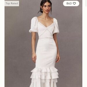 V. Chapman Cynthia Ruffle Midi
Dress